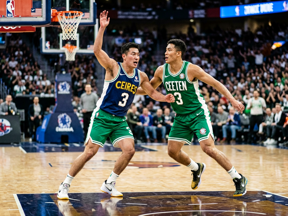 NBA赛场激烈对抗瞬间